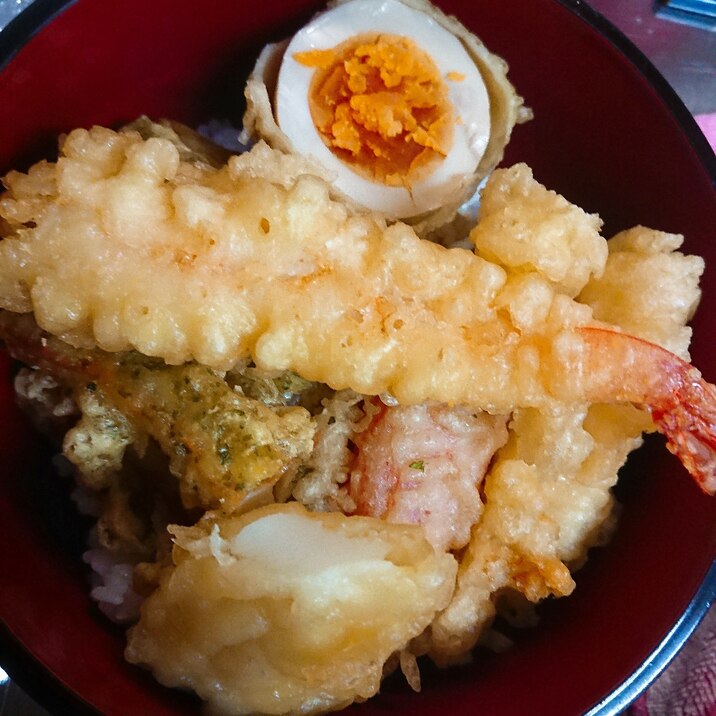 お惣菜の天ぷらで簡単6種の天丼♪